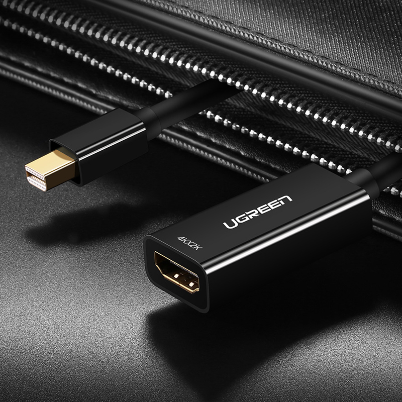 Кабель Ugreen MD112 (40360) Mini DP to HDMI Female Converter 4K чёрный