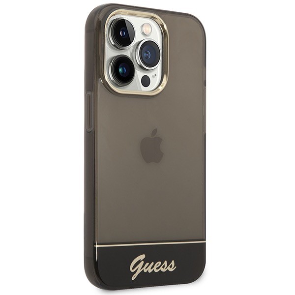 Чехол CG Mobile Guess Camera Outline Translucent для iPhone 14 Pro Max чёрный