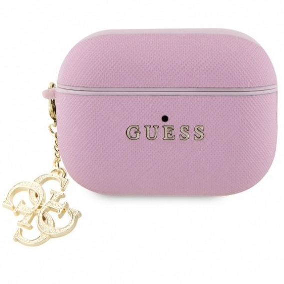 Чехол CG Mobile Guess Saffiano 4G Charm для AirPods Pro 2 (2022) розовый