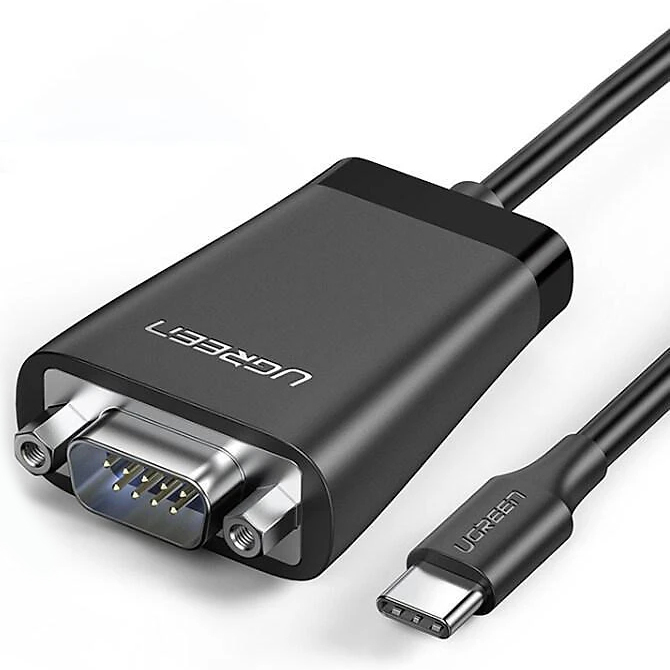 Кабель Ugreen CM253 USB Type-C to RS-232 (1,5 метра) чёрный (70612)