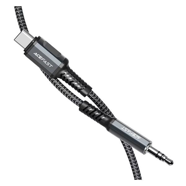 Кабель Acefast C1-08 USB-C to 3.5 mm Cable (1,2 метра) серый (AF-C1-08-GY)