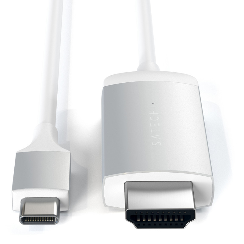 Кабель Satechi USB Type-C to HDMI 4K 60Hz (1,8 метра) ST-CHDMIS серебристый