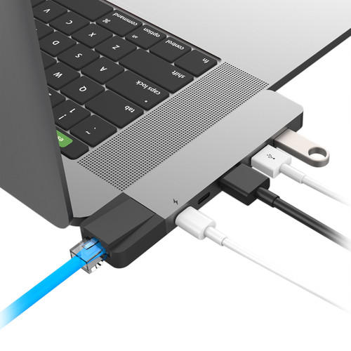 Хаб HyperDrive NET 6-in-2 Hub для MacBook (USB-C) серый космос (GN28N-GRAY)