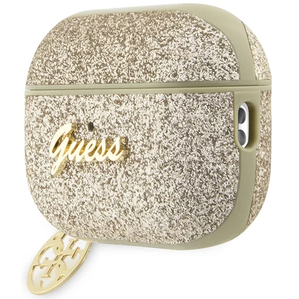 Чехол CG Mobile Guess Glitter Flakes 4G Charm для AirPods Pro 2 (2022) золотистый