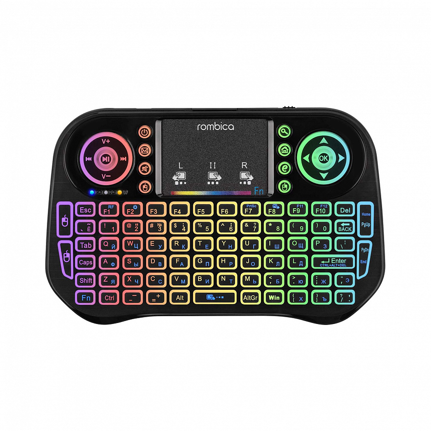 Пульт ДУ Rombica Air Touch RGB с тачпадом и клавиатурой