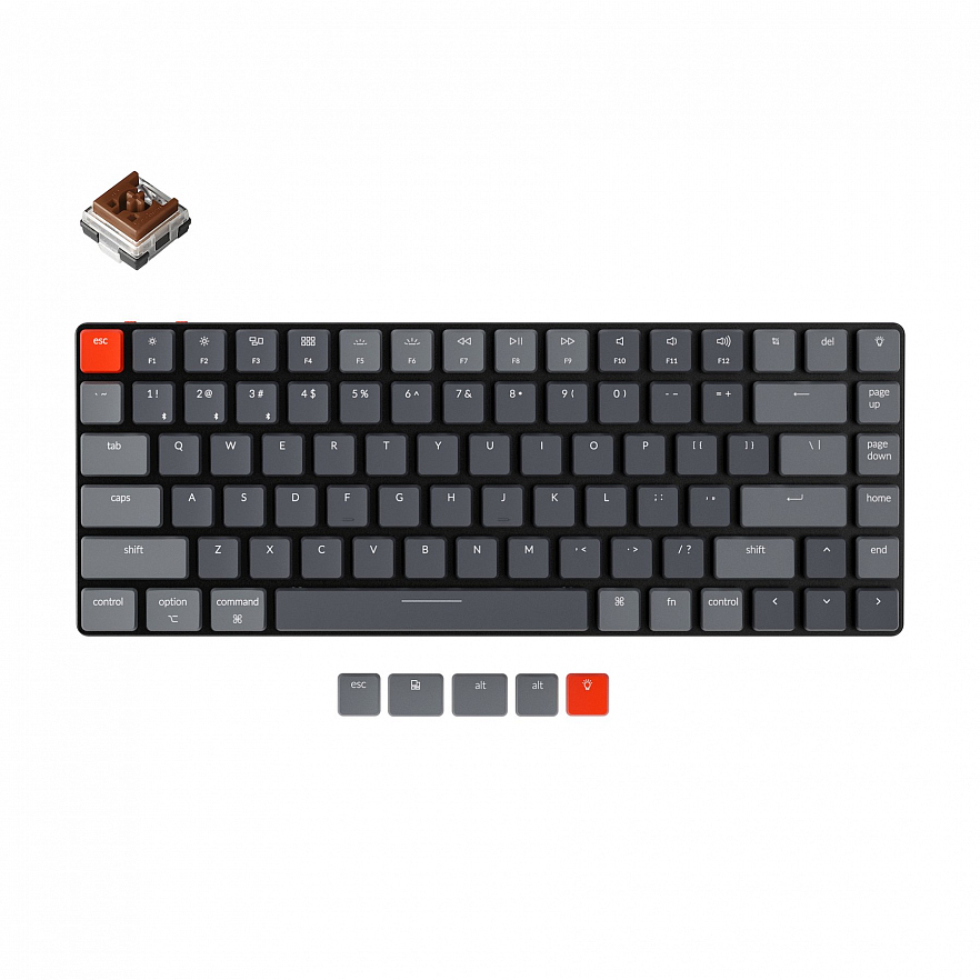 Беспроводная механическая клавиатура Keychron K3 Ultra-slim RGB Brown Switch Коричневая подсветка (HotSwap)