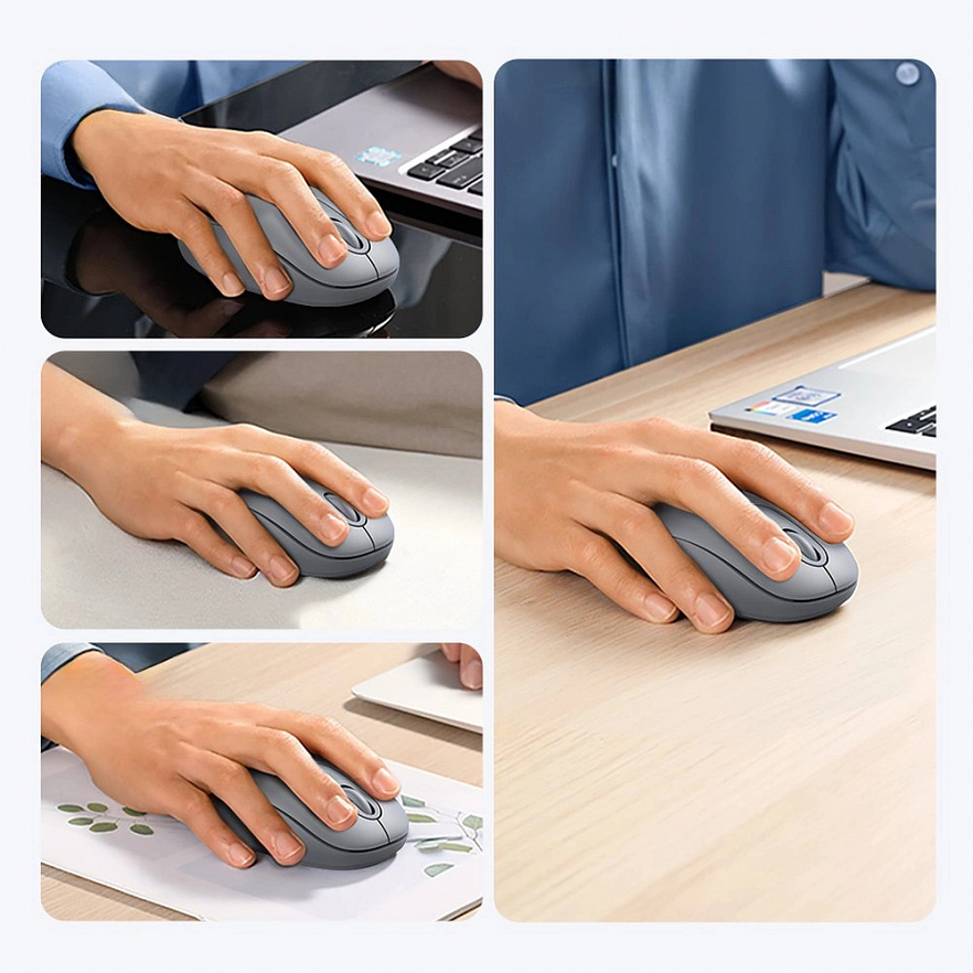 Беспроводная компьютерная мышь Ugreen MU105 2.4G Wireless Mouse серая (90669)