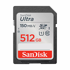 Карта памяти SanDisk Ultra 512 Гб Class 10 UHS-I черная