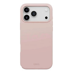 Чехол Uniq LINO для iPhone 17 Pro с Magsafe розовый