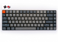 Беспроводная механическая ультратонкая клавиатура Keychron K3, Light Grey, 84 клавиши, RGB подсветка, Red Switch (K3E1Z)