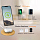 Беспроводное зарядное устройство j5create Wood Grain 2-in-1 Magnetic Wireless Charging Stand дерево (JUPW2106)