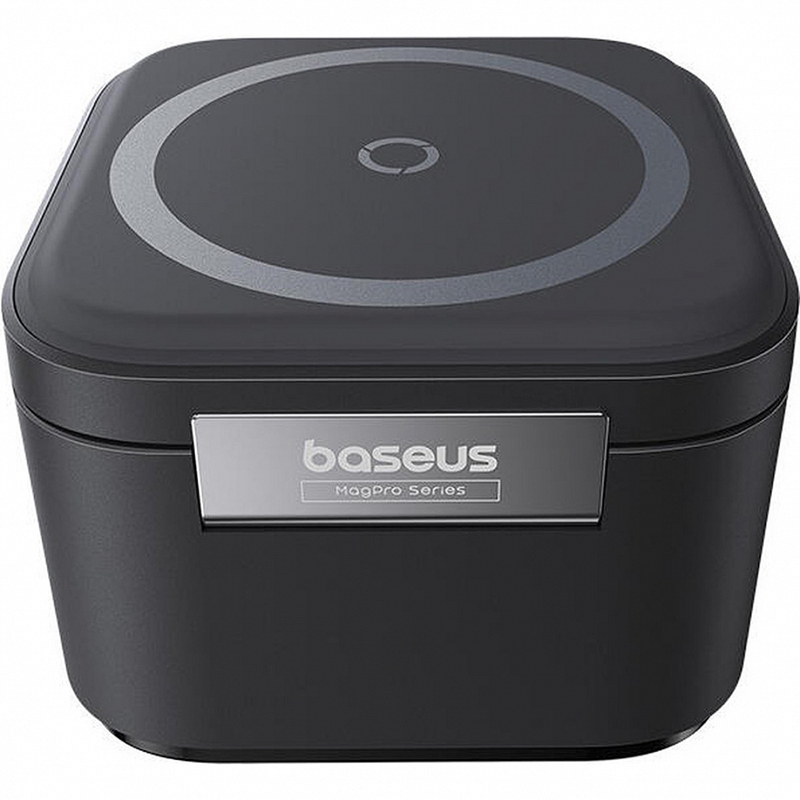Беспроводное зарядное устройство Baseus MagPro Cube 2-in-1 чёрное (P10264100123-00)