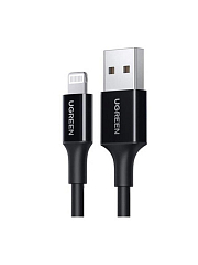 Кабель UGREEN US155 (80823) USB-A Male to Lightning Male Cable Nickel Plating ABS Shell - 2м