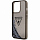 Чехол CG Mobile Guess Liquid Glitter Triangle Logo Translucent Hard для iPhone 14 Pro Max чёрный