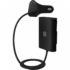 Автозарядка Kanex GoPower Shareable Car Charger (48W 4-Port USB) чёрная
