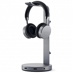 Подставка-хаб для наушников Satechi USB Headphone Stand серый космос (ST-UCHSHM)