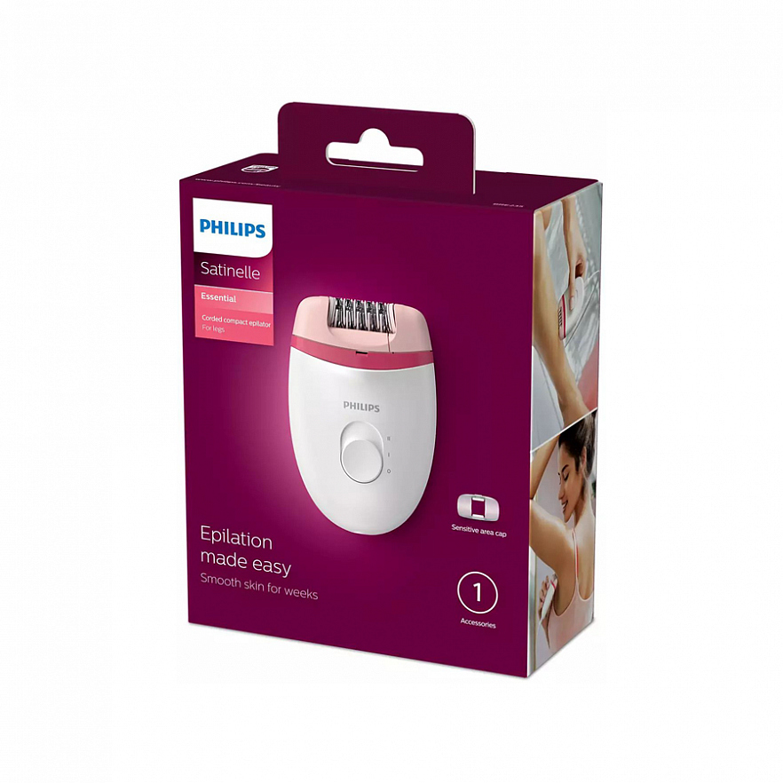 Эпилятор Philips Satinelle Essential BRE235/04 белый