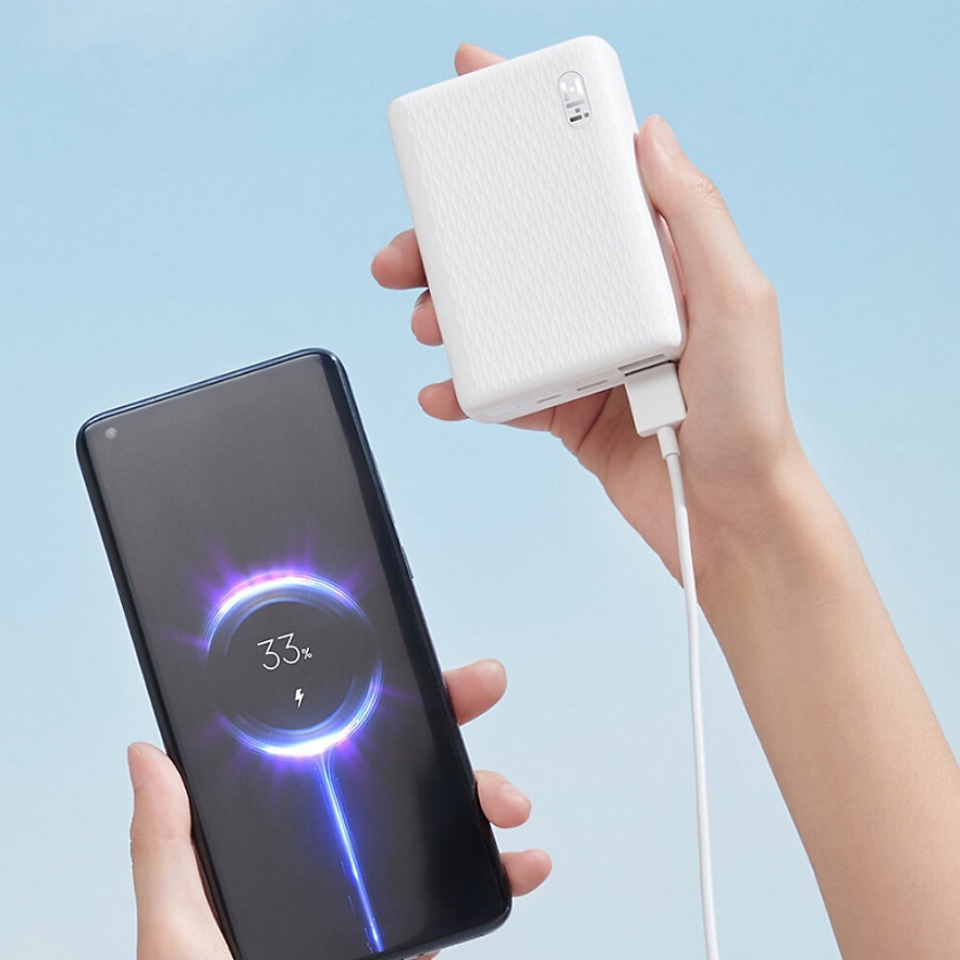Внешний аккумулятор Power Bank ZMI QB817 10000 мАч USB-C Mini 22.5W QC/PD 3.0 белый