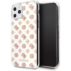 Чехол Guess 4G Peony Hard для iPhone 11 Pro Iridescent Silver