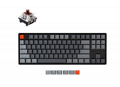Беспроводная механическая клавиатура Keychron K8, TKL, алюминиевый корпус, RGB подсветка, Gateron Brown switch (K8J3)