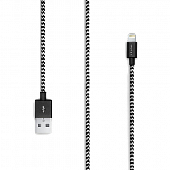 Кабель Le Cord Nylon Lightning MFI (1.2 метра) Eero (Чёрно-белый)