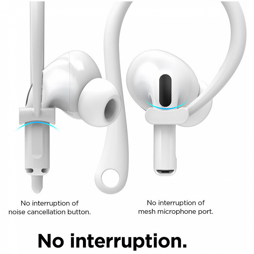 Крепления Elago EarHook для AirPods (все модели) Белые (White)