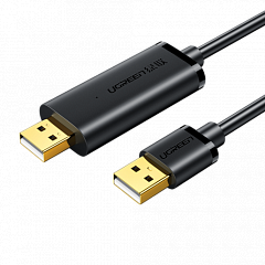 Кабель UGREEN US166 (20233) USB 2.0 Data Link Cable (2 метра) чёрный
