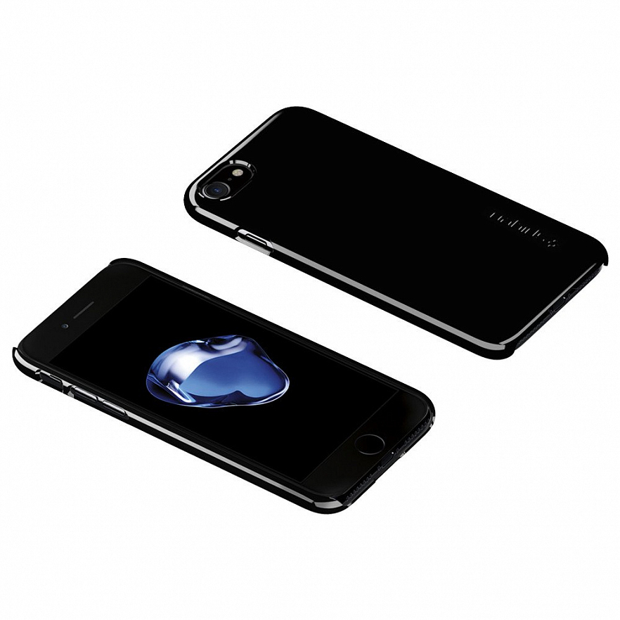 Чехол Spigen Thin Fit для iPhone 7 и 8 Plus (Айфон 7 Плюс) ультрачёрный (043CS20854)