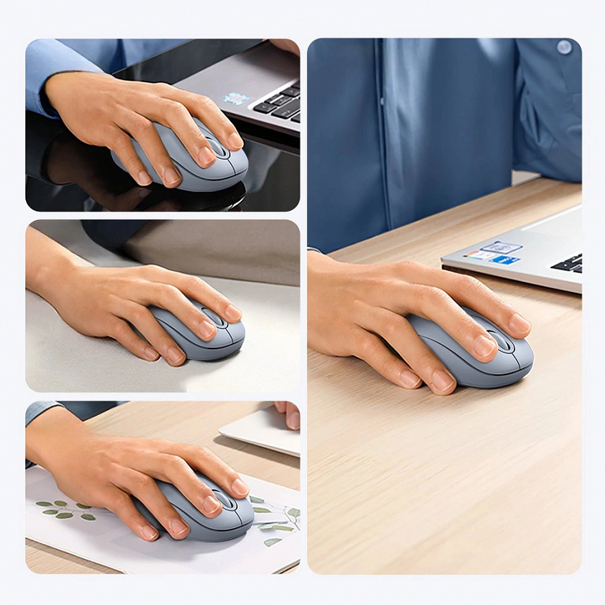 Беспроводная компьютерная мышь Ugreen MU105 2.4G Wireless Mouse пыльно-голубая (90671)