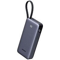 Внешний аккумулятор UGREEN PB537 (95178B) 55W - 20000mAh 55W со встроенным кабелем серый космос