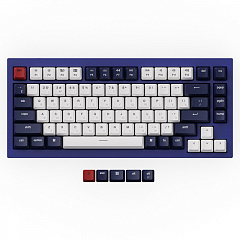Беспроводная механическая клавиатура QMK Keychron Q1, 84 клавиши, RGB подсветка, Gateron G Phantom Red Switch синяя