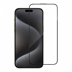 Защитное стекло BlueO Corning Gorilla USA Anti-Static для iPhone 16 Pro чёрное