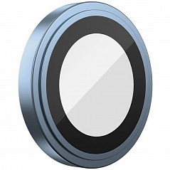 Защитное стекло на камеру BlueO Camera lens Armor metal для iPhone 15 Pro 3 шт. Blue (+installer)
