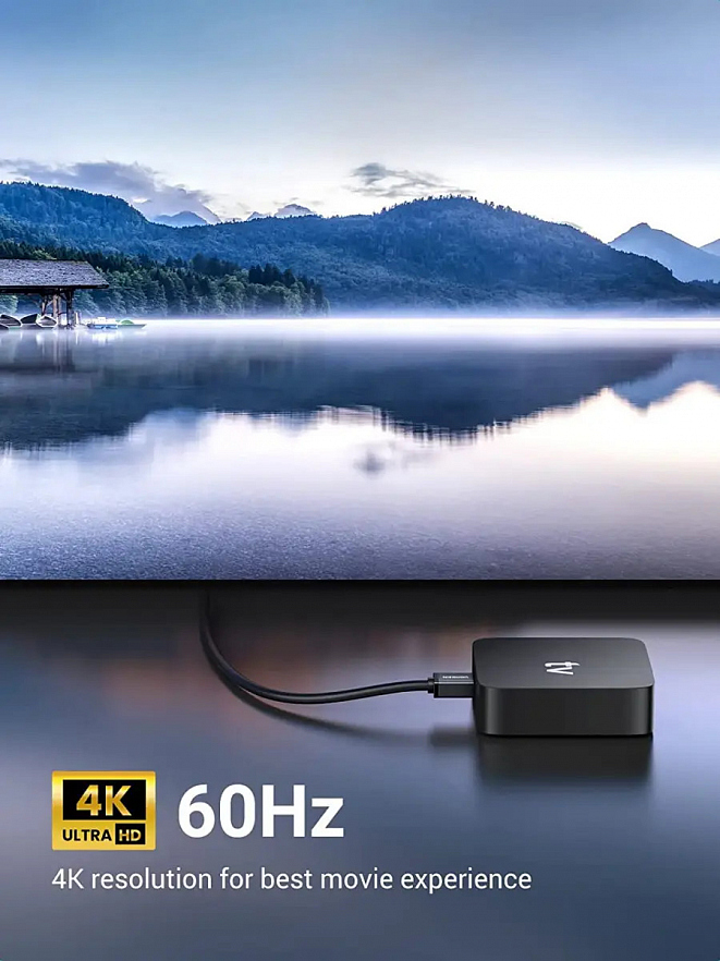 Кабель угловой UGREEN HD103 (10172) HDMI Cable Right Angle 90 Degree (1 метр) чёрный