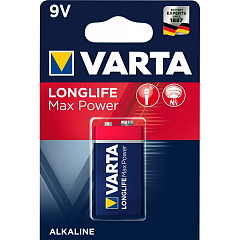 Батарейка алкалиновая Varta Longlife Max Power Alkaline типа 9V (1 шт) синяя