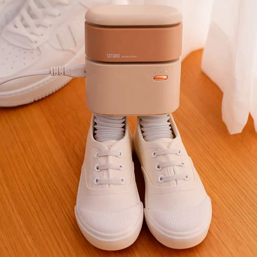 Сушилка для обуви Sothing Hot Air Shoes Dryer бежево-белая (DSHJ-S-2110) 