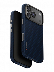 Чехол Uniq KEVA EDGE Full для iPhone 17 Pro с MagSafe синий
