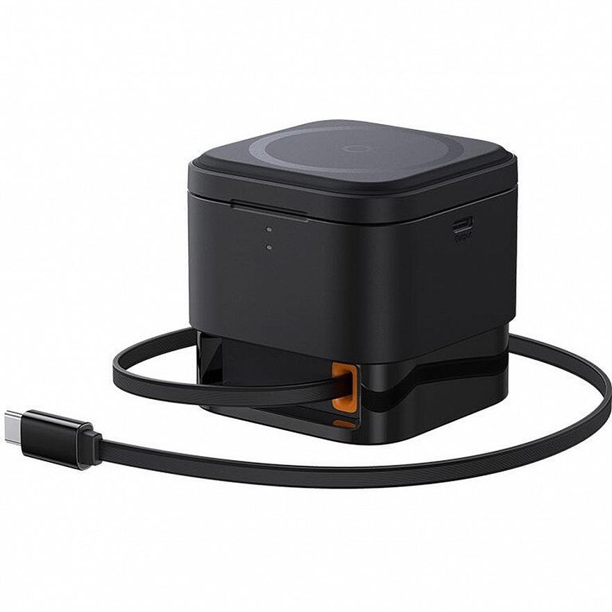 Беспроводное зарядное устройство Baseus MagPro Cube 2-in-1 чёрное (P10264100123-00)