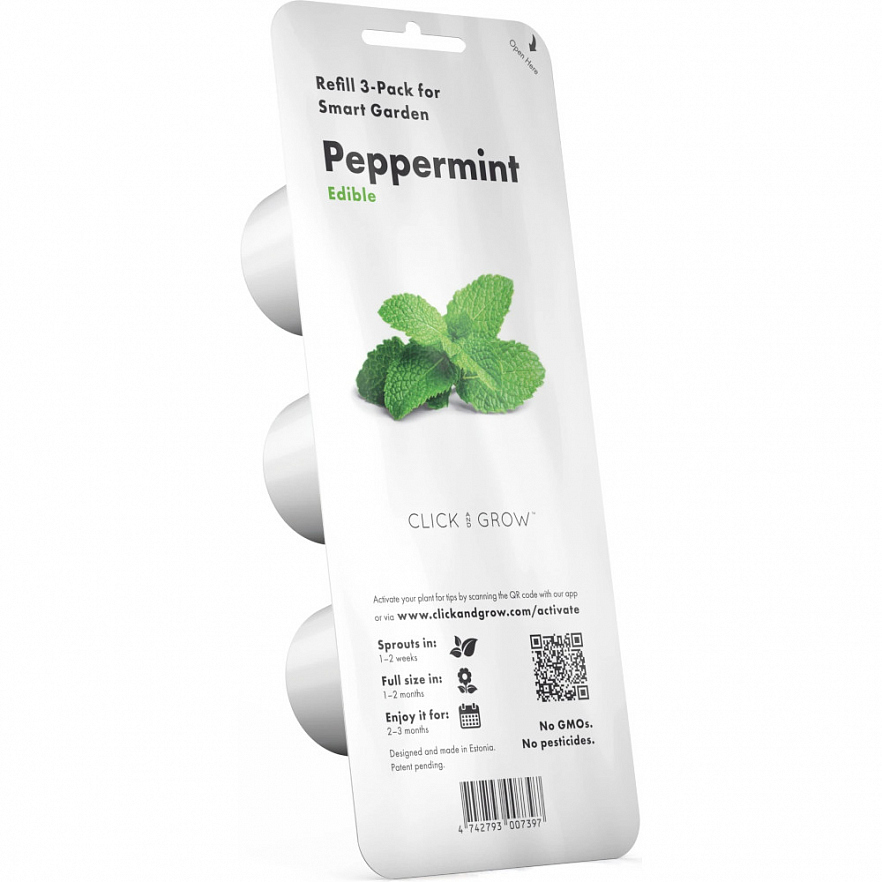 Набор картриджей для умного сада Click and Grow Refill 3-Pack Перечная мята (Peppermint)