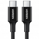 Кабель Ugreen US300 USB-C to USB-C 100W 5A Cable (1 метр) чёрный (80371)