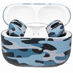 Беспроводные наушники Apple AirPods Pro Custom Edition хаки сине-голубые матовые