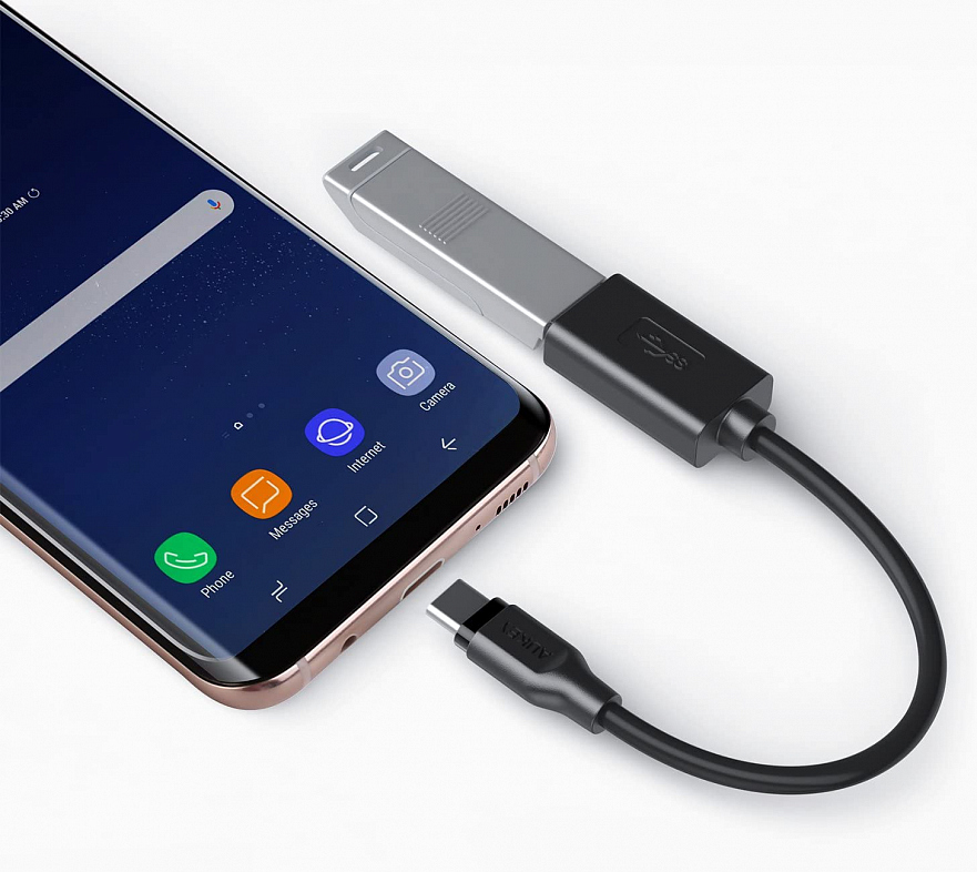 Комплект адаптеров Aukey USB-C to USB 3.0 (2 шт) чёрные (CB-A26)