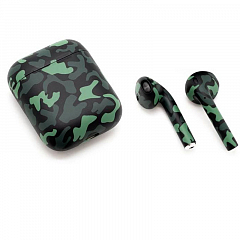 Беспроводные наушники Apple AirPods 2 (второе поколение) Custom Edition камуфляжные тёмный лес