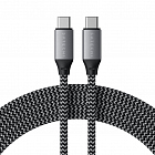Кабель Satechi USB-C to USB-C 100W (2 метра) для зарядки чёрный (ST-TCC2MM) 