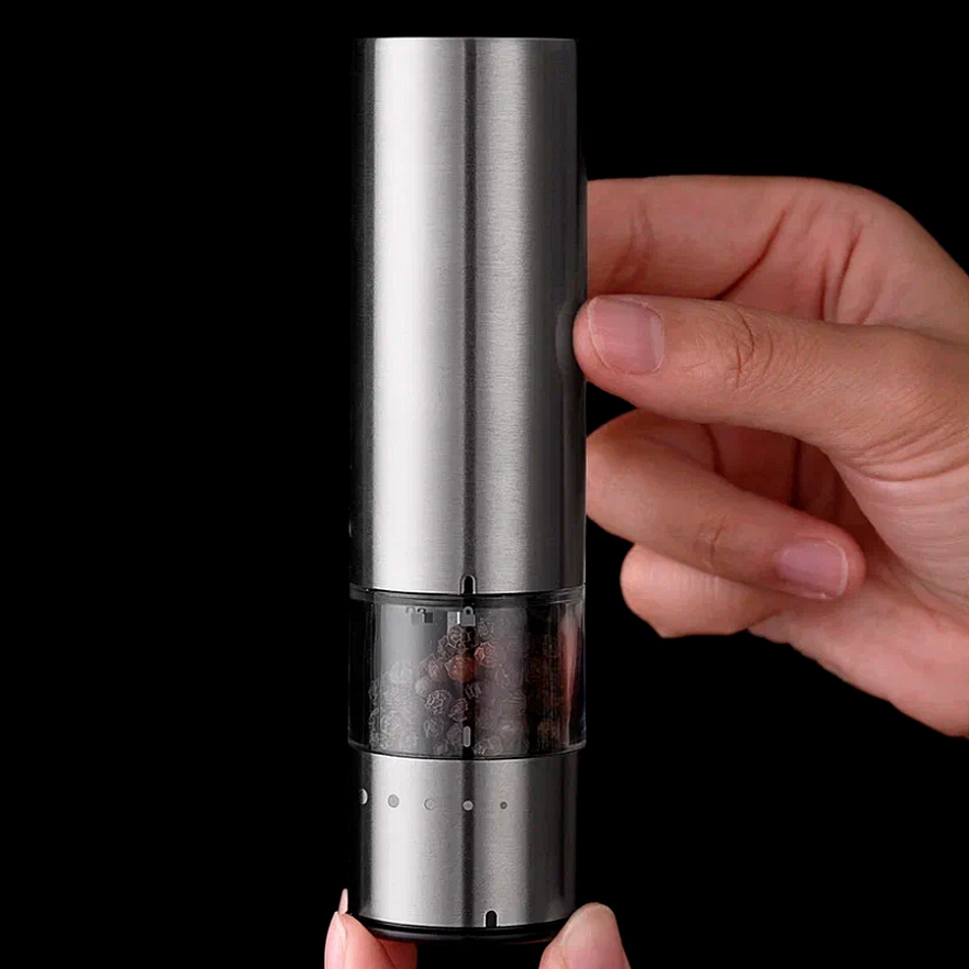 Набор из двух мини электрических мельниц для специй HuoHou Electric Mini Grinder Rechargable серебристый