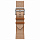 Умные часы Apple Watch Series 10 Hermes 42 мм, клетчатый ремешок из плетеного нейлона золотой с белым