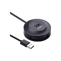 Хаб UGREEN CR106 (20277) USB 2.0 Hub 4 Ports -1 метр черный