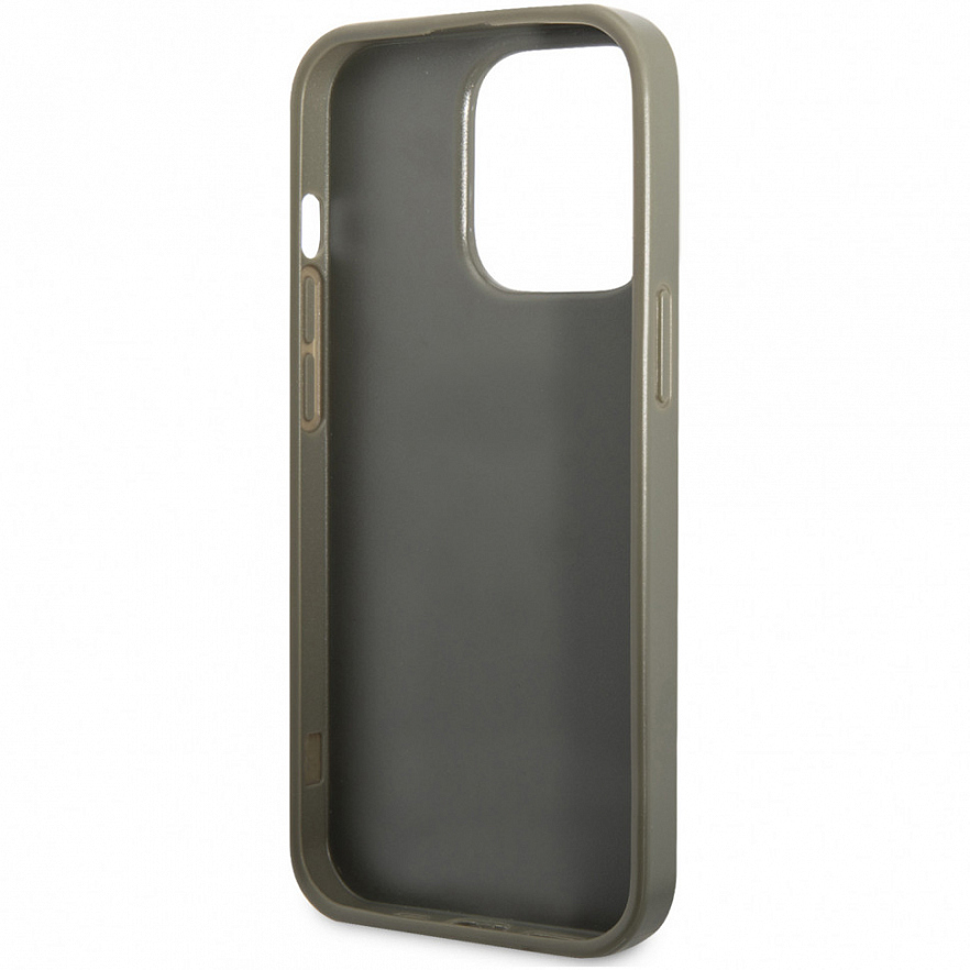 Чехол CG Mobile Guess Glitter Flakes w Metal Logo Hard для iPhone 14 Pro зелёный