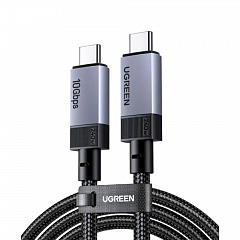 Кабель UGREEN L701 (95619) USB-C to USB-C 3.2 Gen2 240W (2 метра) серый космос