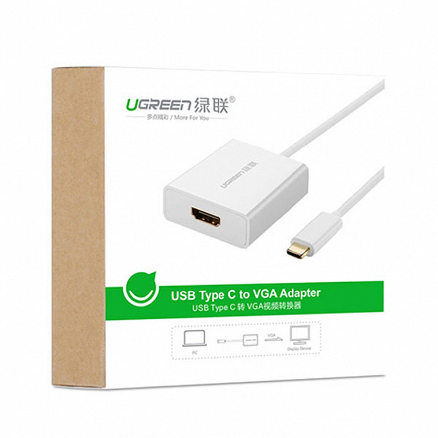 Адаптер Ugreen USB-C to HDMI Adapter белый (40273)